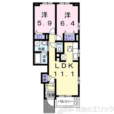 クローバーハウスの物件間取画像